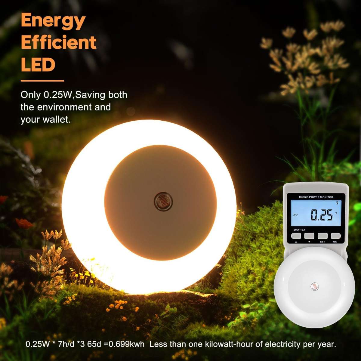 Night light, night light inserted into the wall