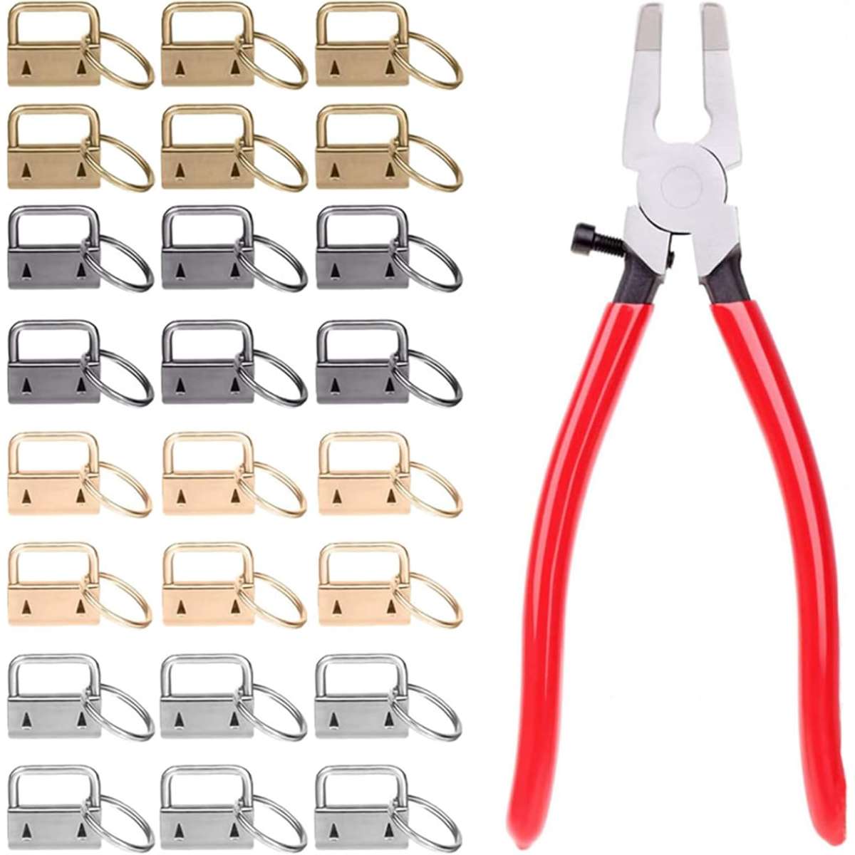 Keychain hardware keychain hardware set, 1 inch 4 color keychain hardware