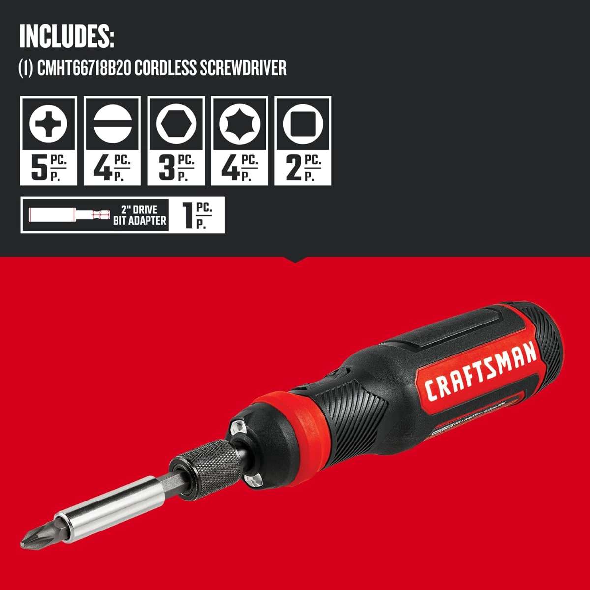 CRAFTSMAN 4V ELECTRIC SCREWDRIVER SET, (CMHT66718B20)