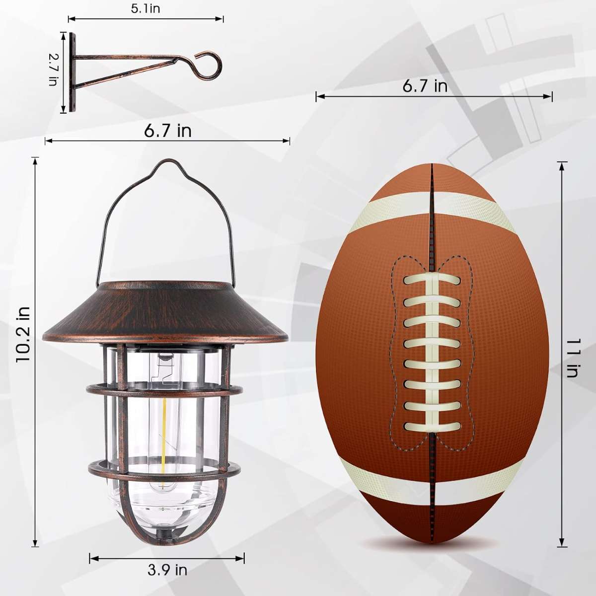 Upgrade Solar Outdoor Light, Hanging Solar Light, Set of 2, Bronze