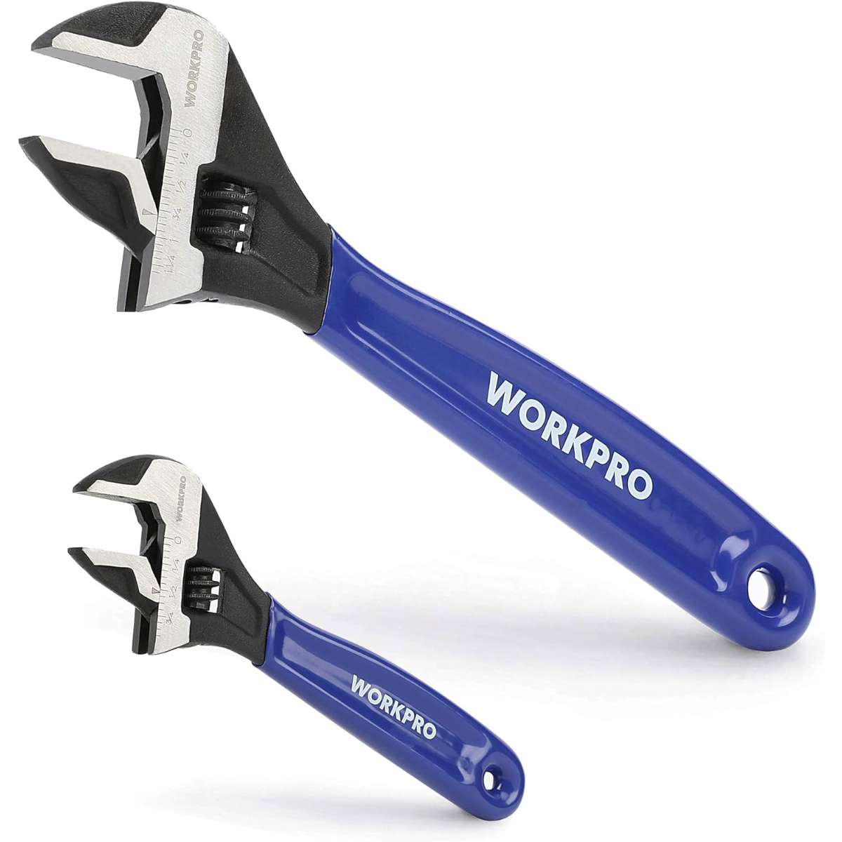 WORKPRO 2-PIECE ADJUSTABLE WRENCH SET