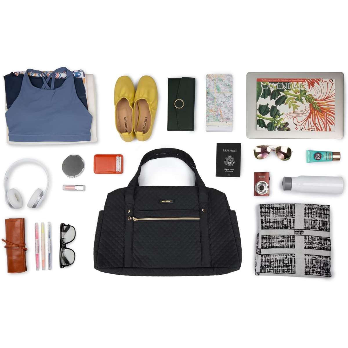 BAGSMART DUFFLE BAG (BLACK BASIC)