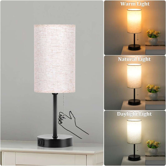 Bedroom Dott Arts table lamp, 3-color bedside lamp with zipper