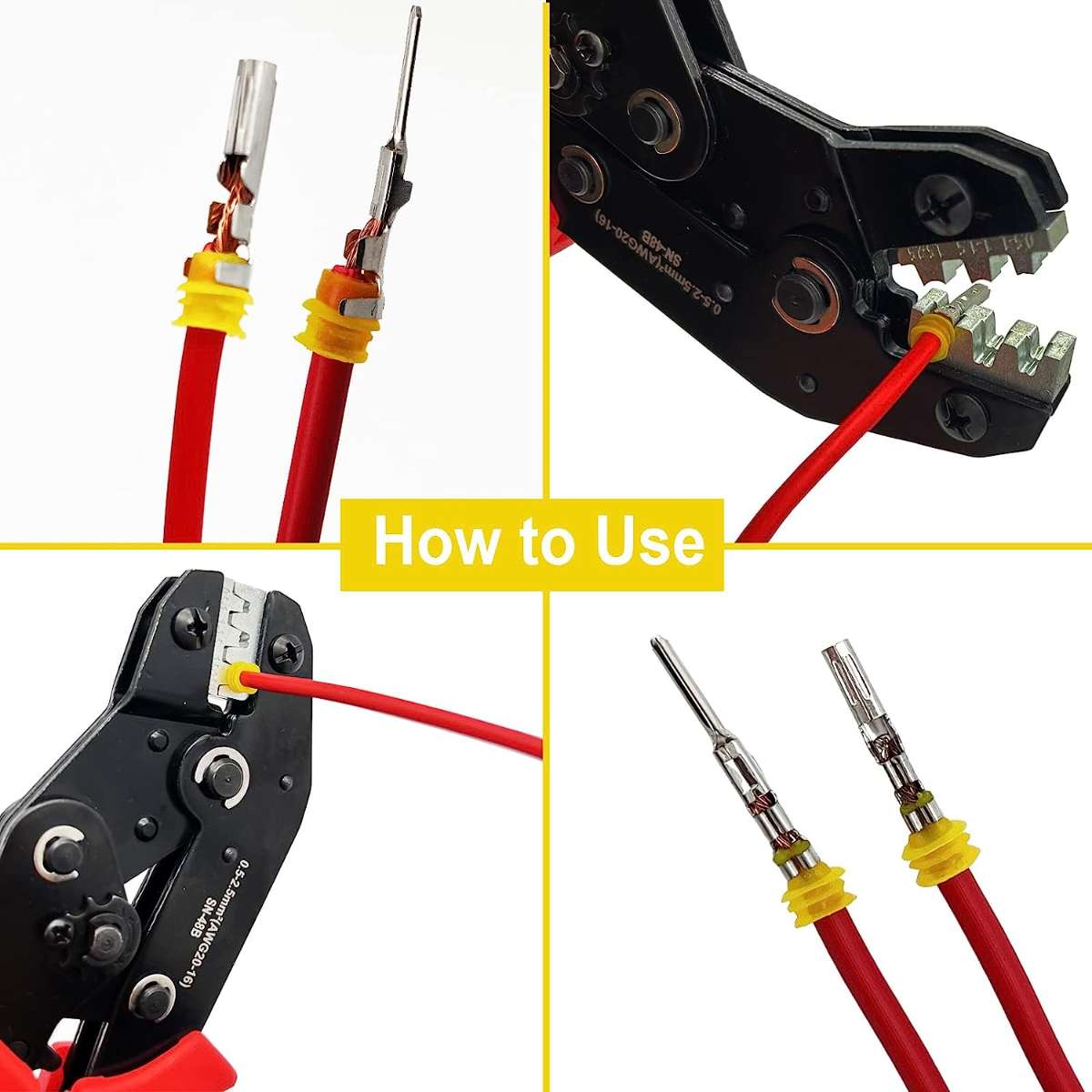 Crimping tool with ratchet for 20-14 AWG crimping pliers