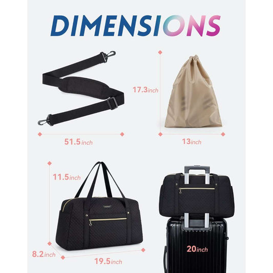 BAGSMART DUFFLE BAG (BLACK BASIC)
