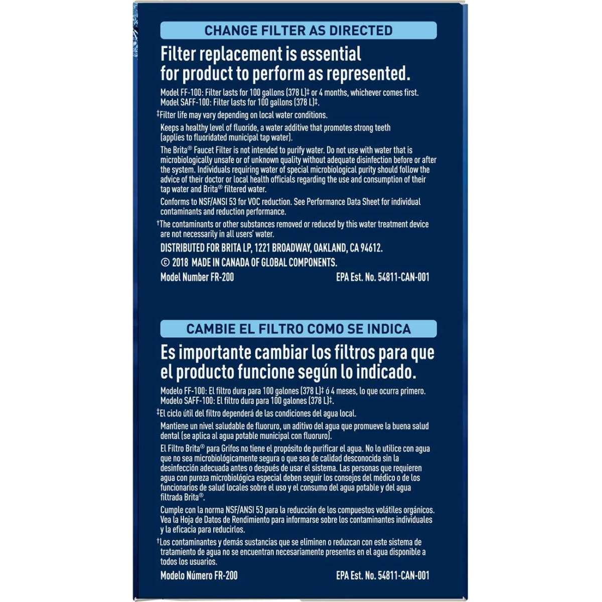 Brita tap water filter BPA Free – Chrome, 1 Count