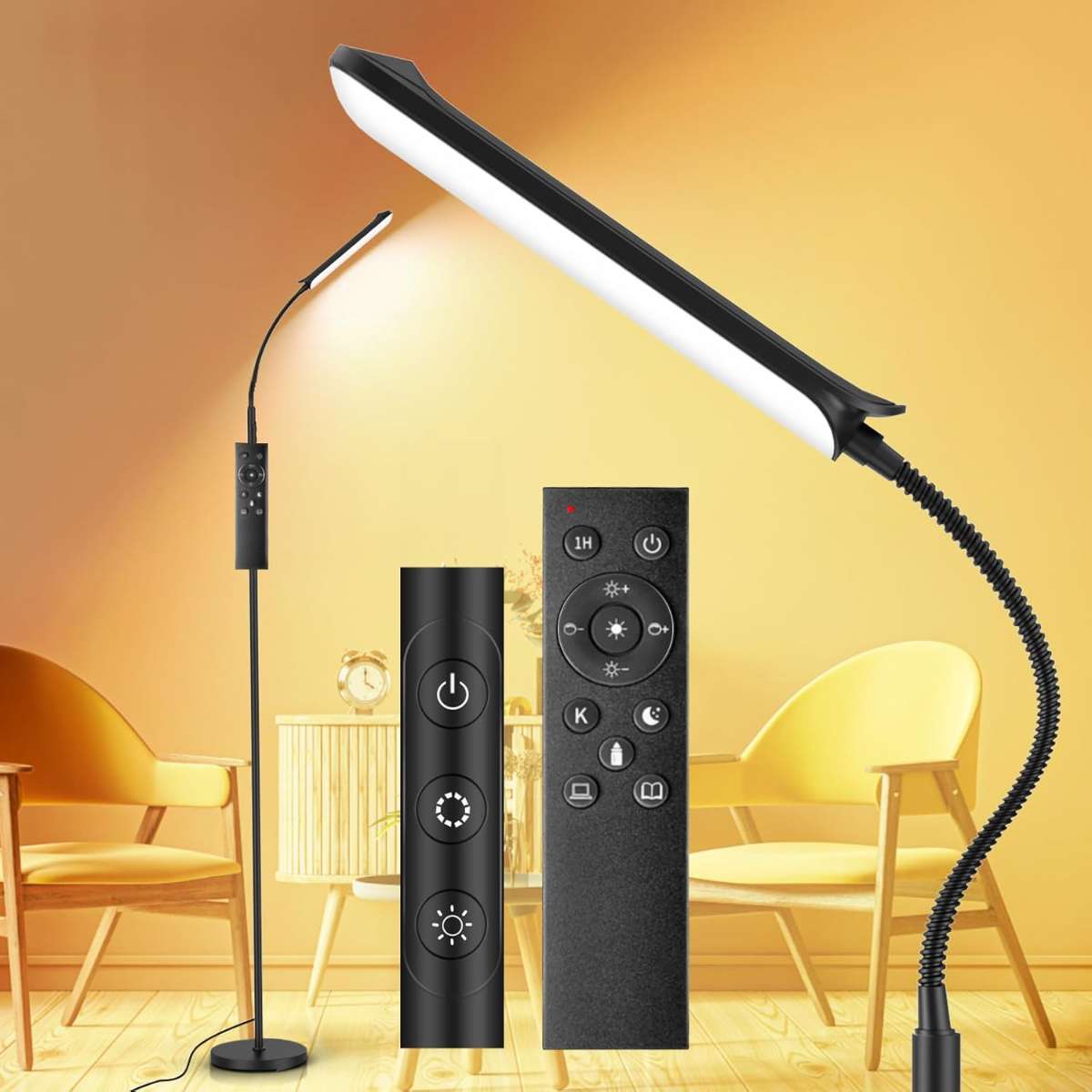 Brightech Litespan - Bright LED floor lamp for chairs, crafts and reading