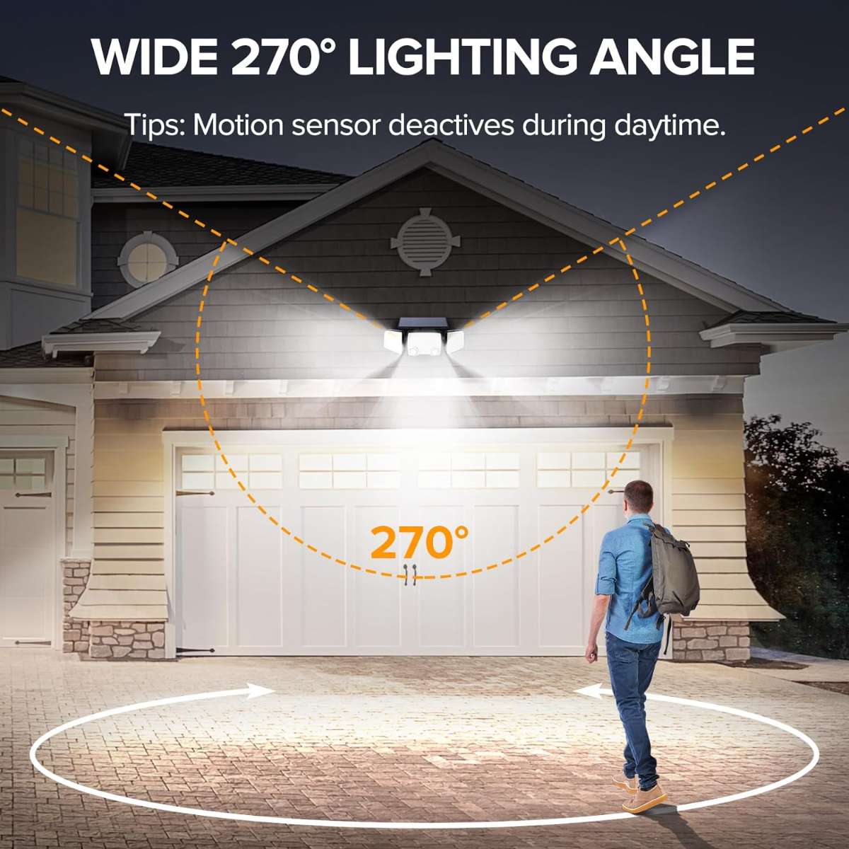 UME Solar Outdoor Light 332 LED 7000K, 2 pack