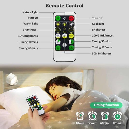 LED wall light 2 pieces with remote control wall mounted light