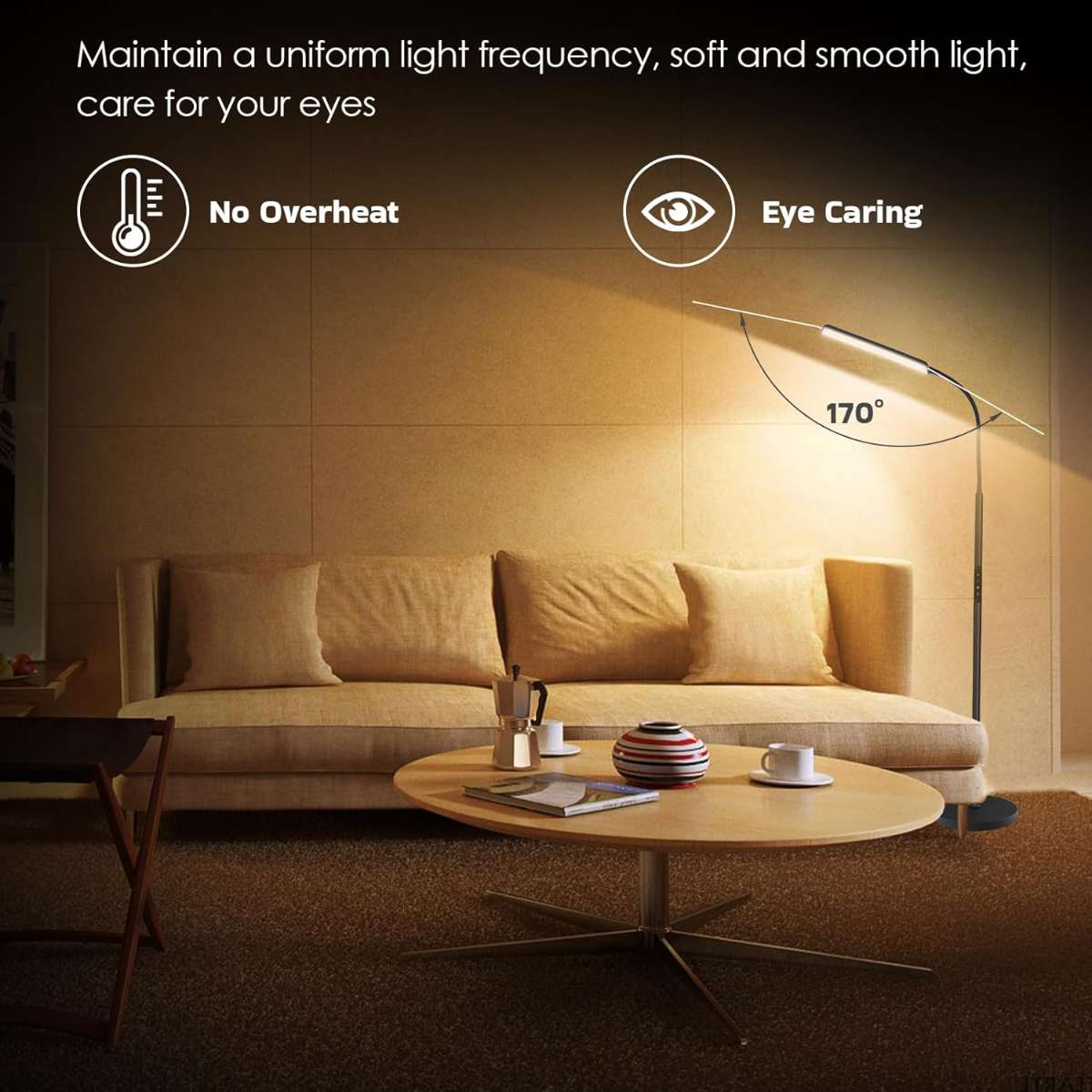 Dimunt LED Floor Lamp, Bright 15W Floor Lamp