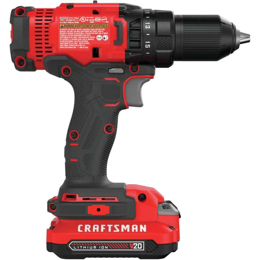 CRAFTSMAN V20 Cordless Power Drill (CMCD700C1)