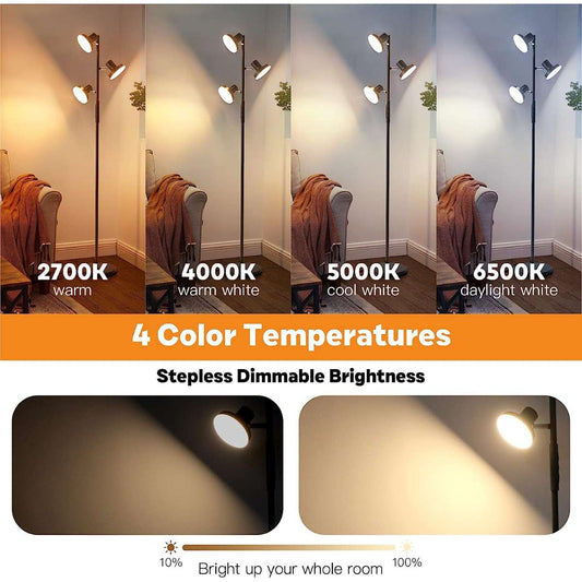 36W LED Tree Floor Light with Remote Control and Touch Control