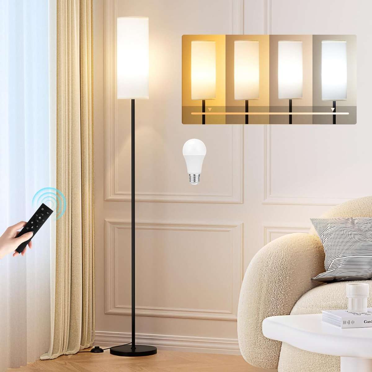 Ambimall Living Room Floor Lamp, including 9W bulb