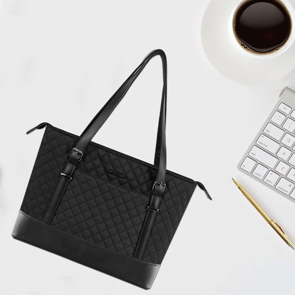 KROSER laptop tote bag 15.6" (quilted)