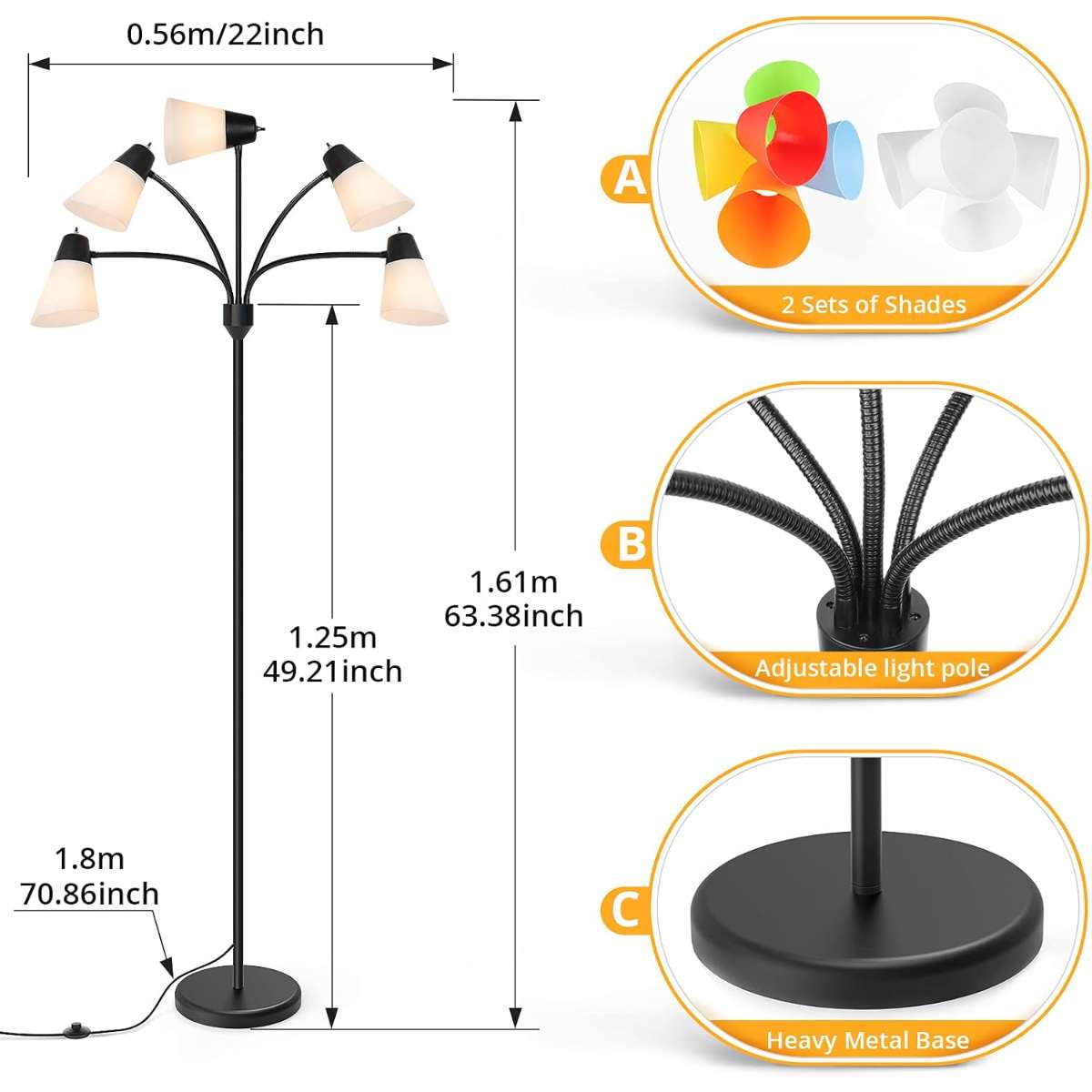 Forks Matt Ryde floor lamp, black