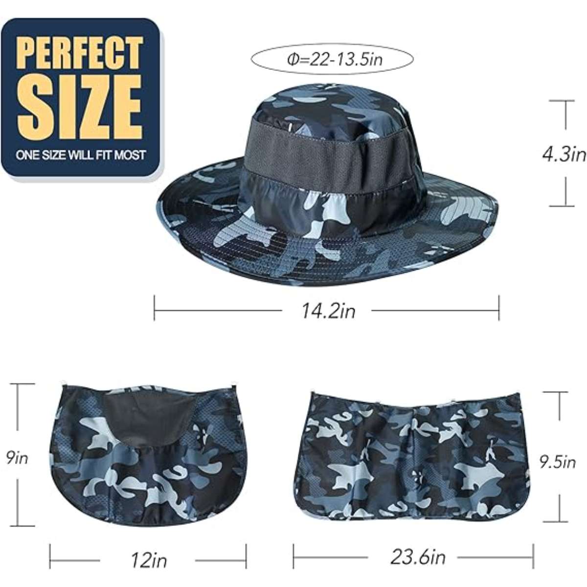 KOOLSOLY fishing hat with UPF 50+ sun protection