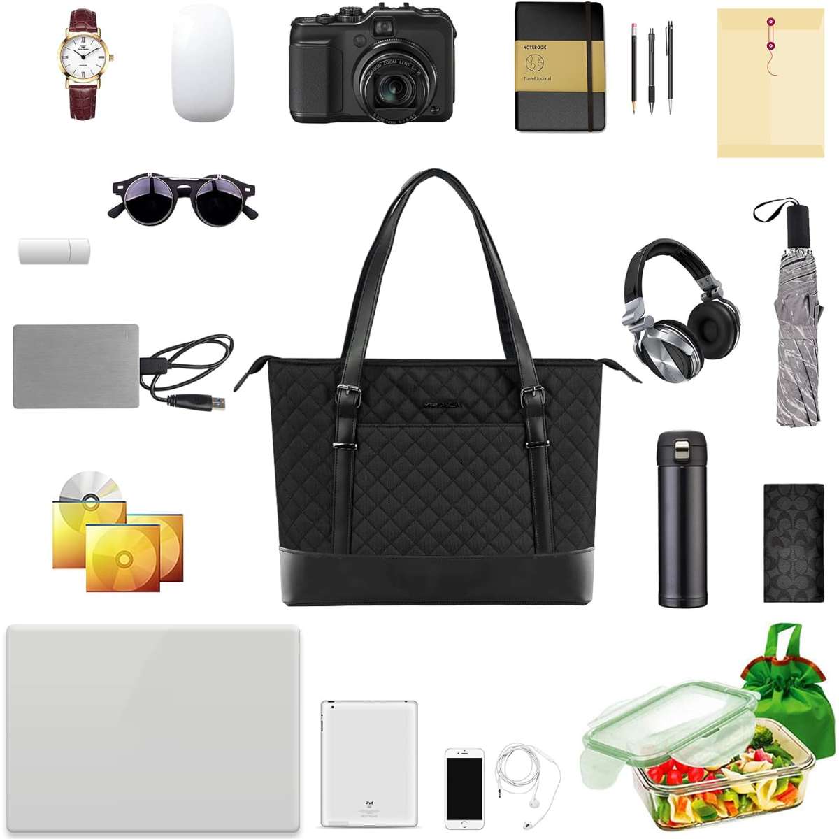 KROSER laptop tote bag 15.6" (quilted)