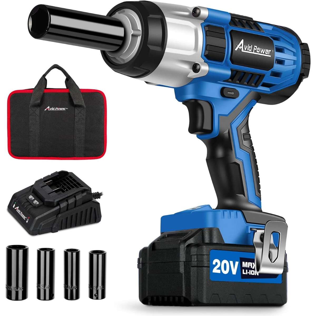 AVID POWER Rechargeable Impact Wrench, 1/2 Impact Gun