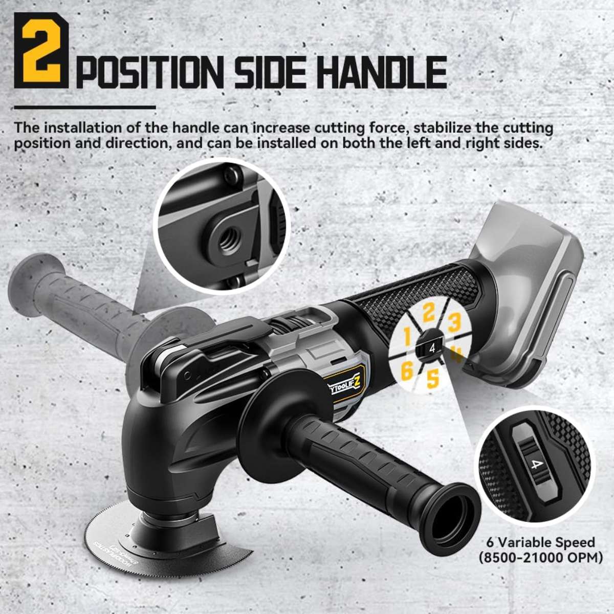Cordless swinging tool for Dewalt 20V battery (battery not included)