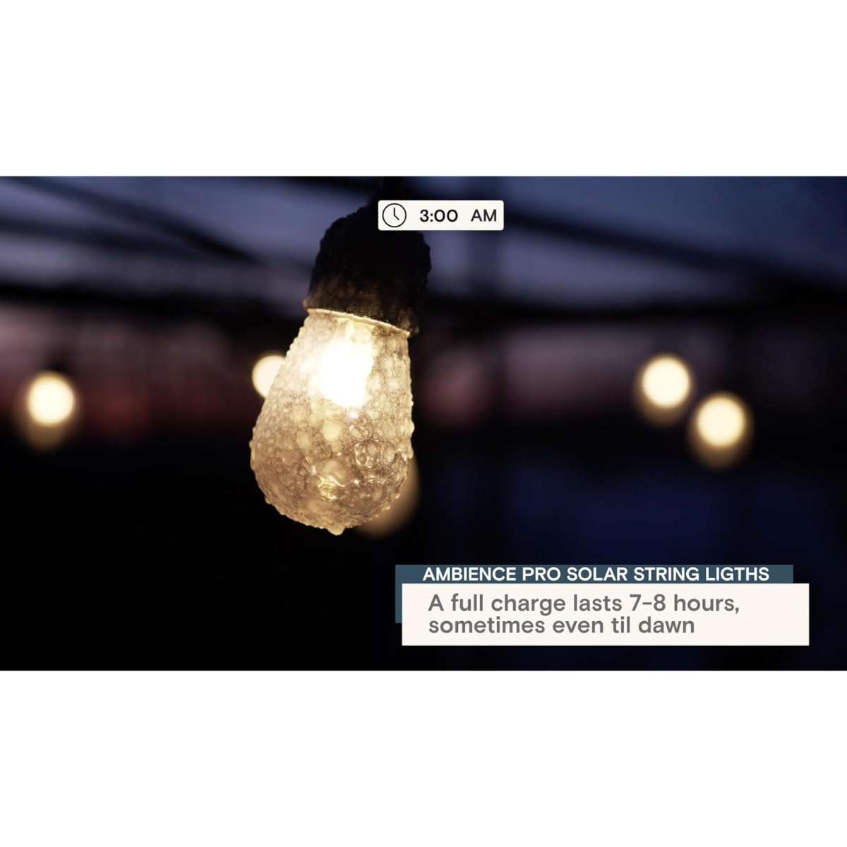 Brightech Ambience Pro Solar Outdoor String Lights 1W Soft White