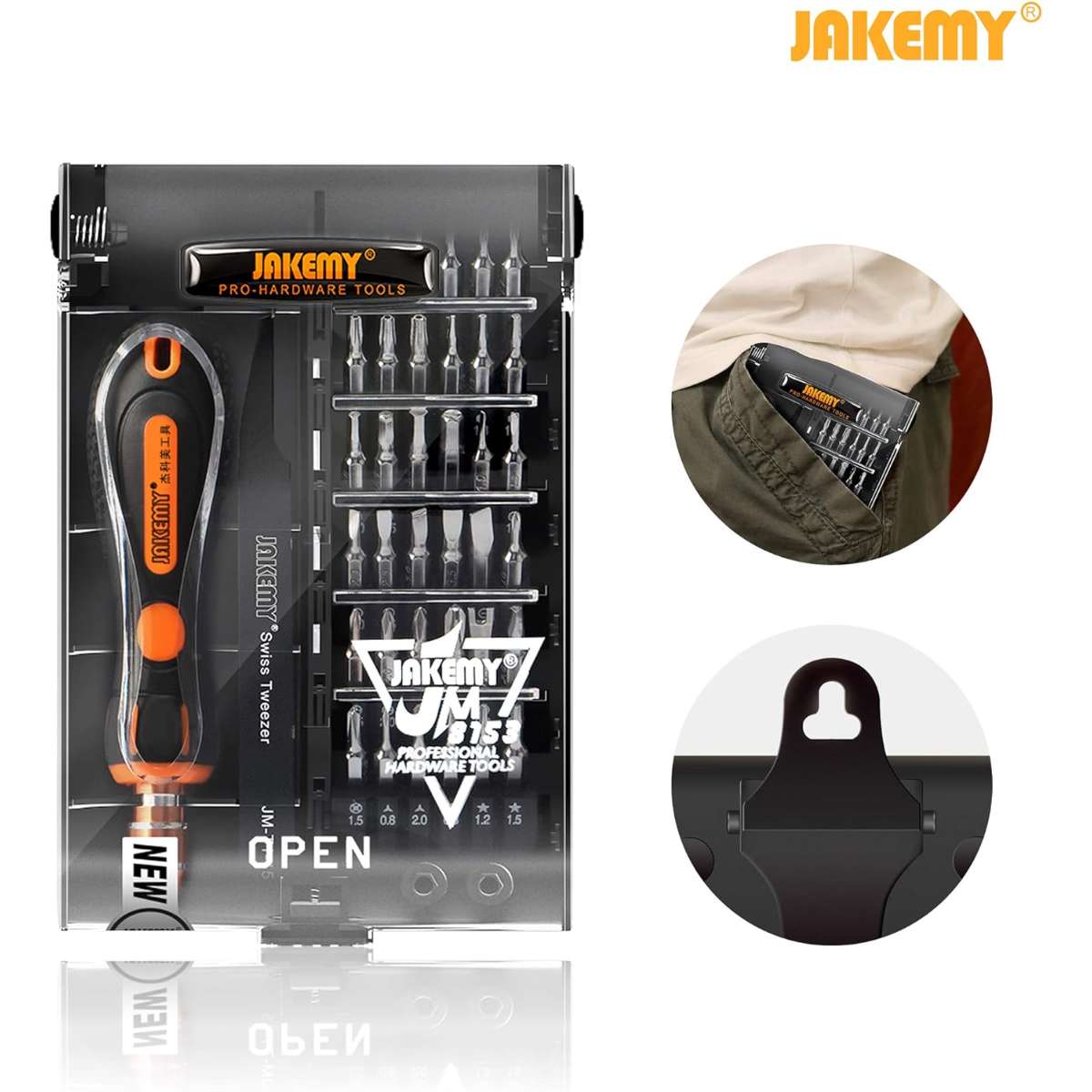 JAKEMY 39-in-1 Screwdriver Set Precision Repair Tool Kit