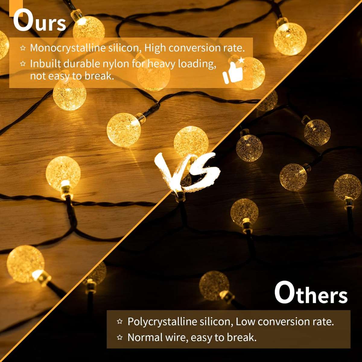 2 Pack of 120 LED 72FT Solar Lights Outdoor Waterproof