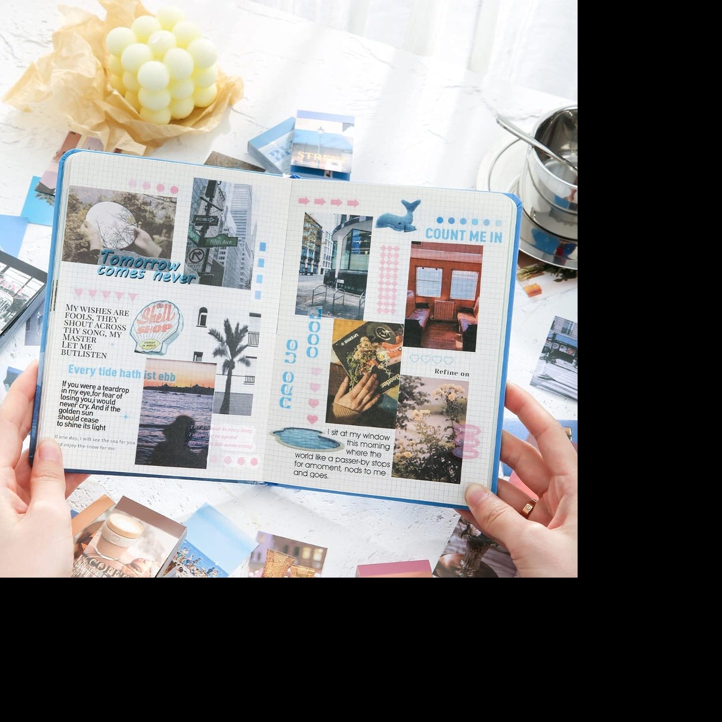 6 Sets 300 Pcs Washi Stickers Book for Journaling