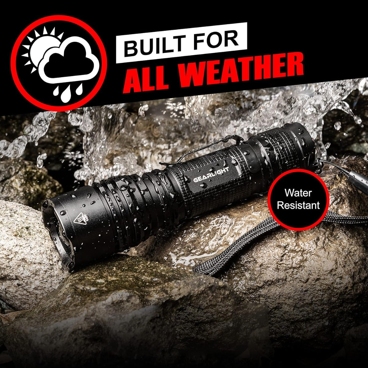 GearLight LED Tactical flashlight with high lumens