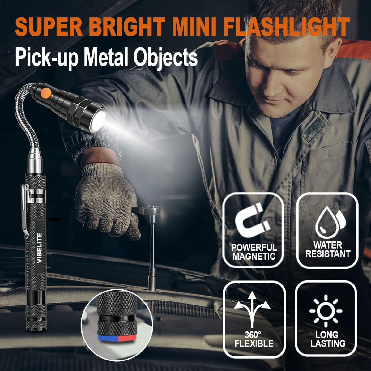 Telescopic magnetic pickup tool