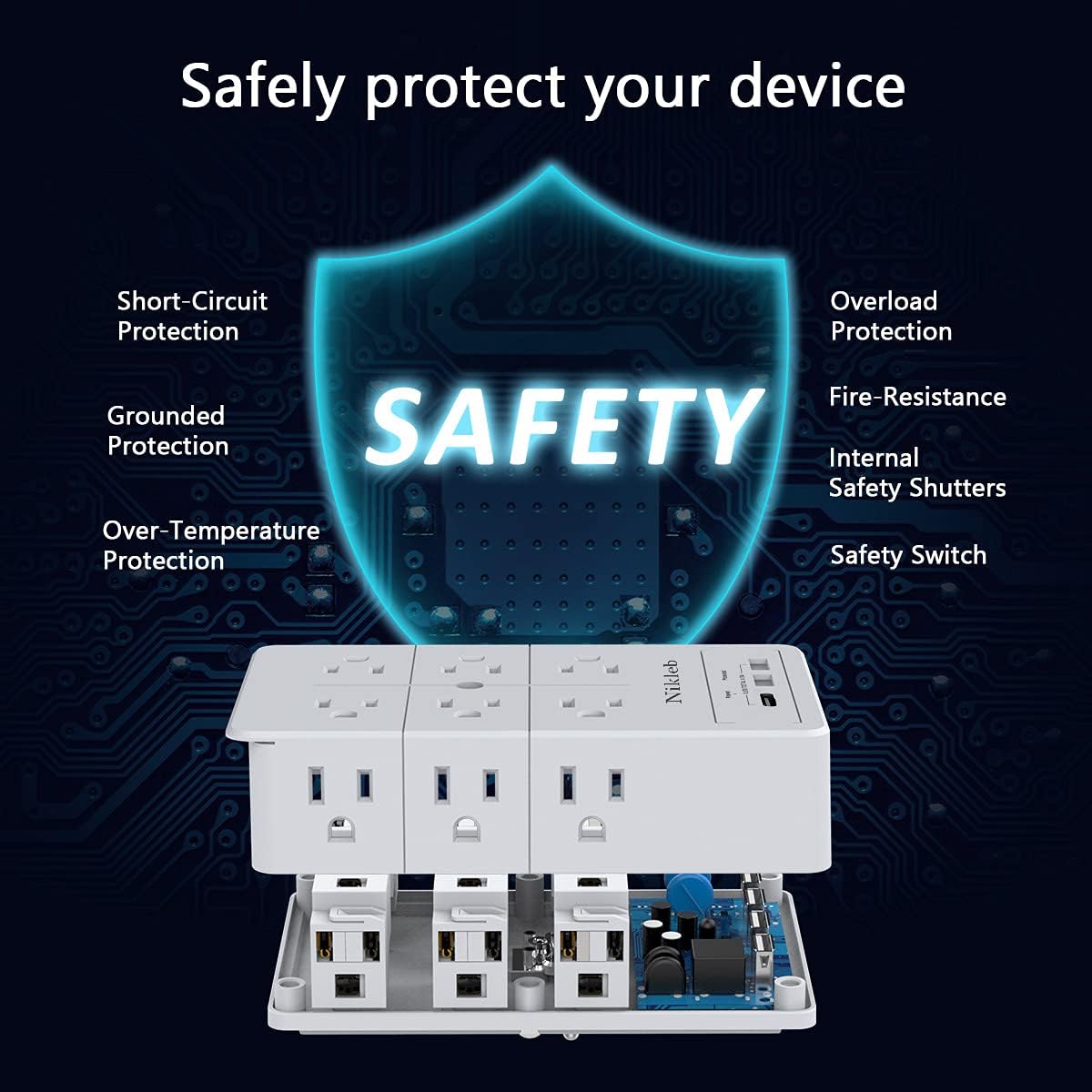 Socket expander Surge protector Nikleb