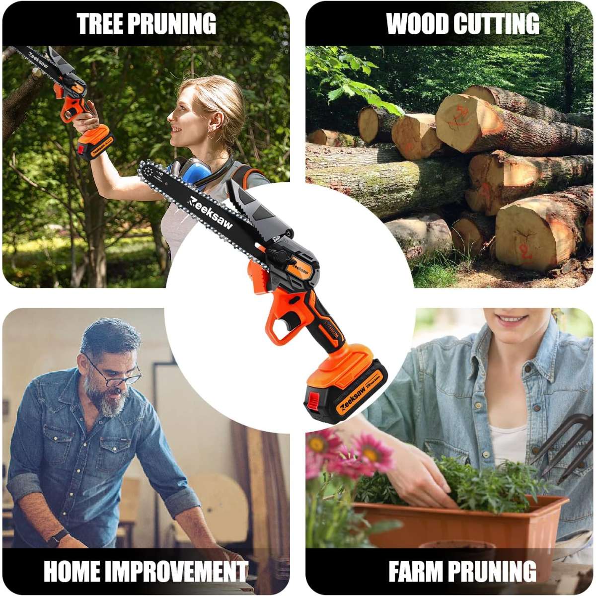 Mini Chainsaw 6 Inch Cordless - Garden Yard Time-Saving Tool