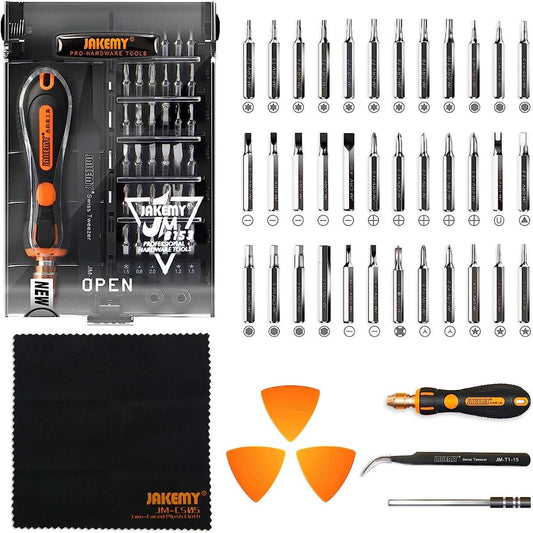 JAKEMY 39-in-1 Screwdriver Set Precision Repair Tool Kit Black