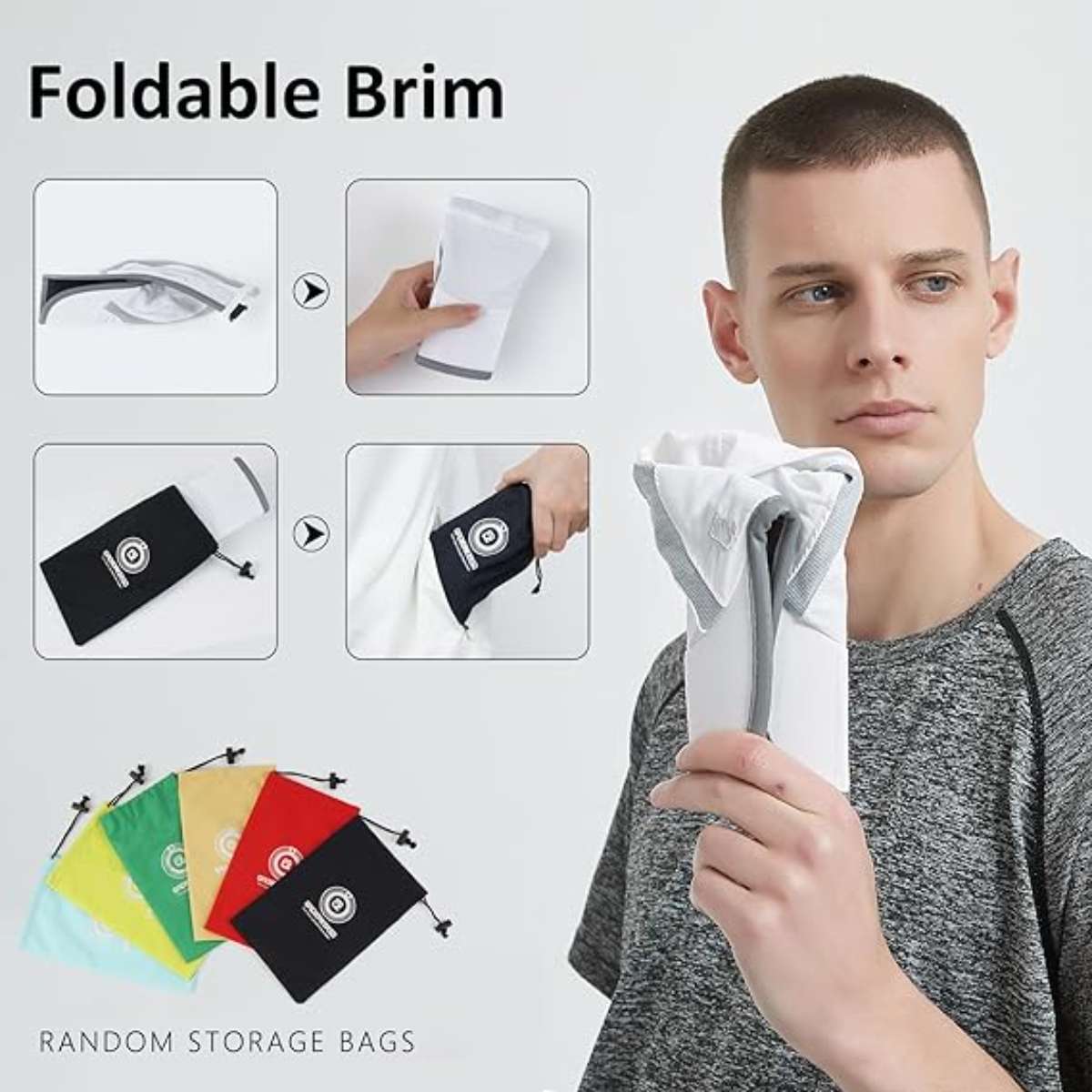 GADIEMKENSD Reflective Folding Outdoor Hat