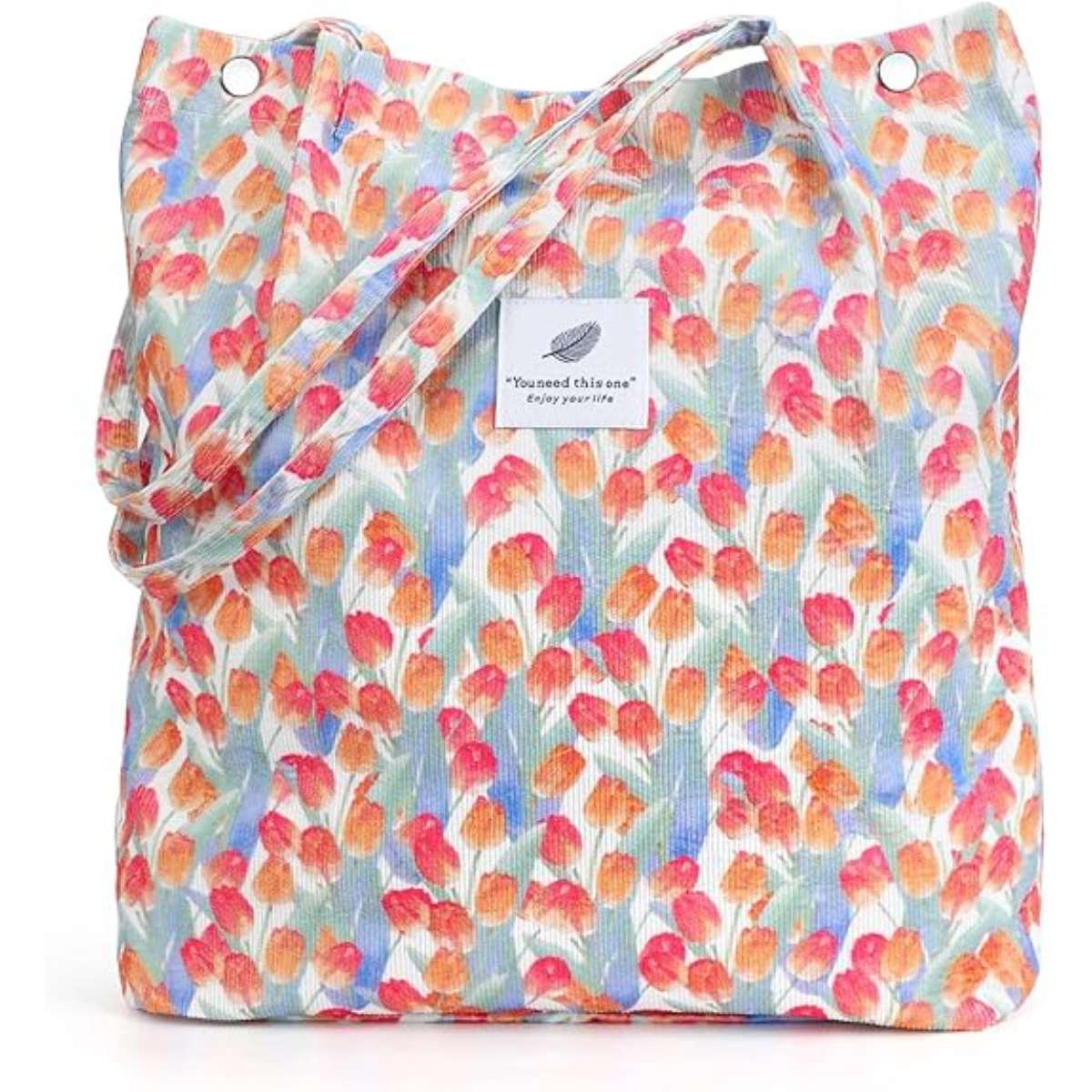 Corduroy women's tote bag