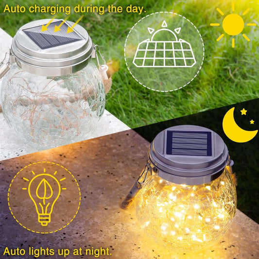 ( ROSHWEY SOLAR LANTERNS, SET OF 2 OUTDOOR LANTERNS, WARM ( )