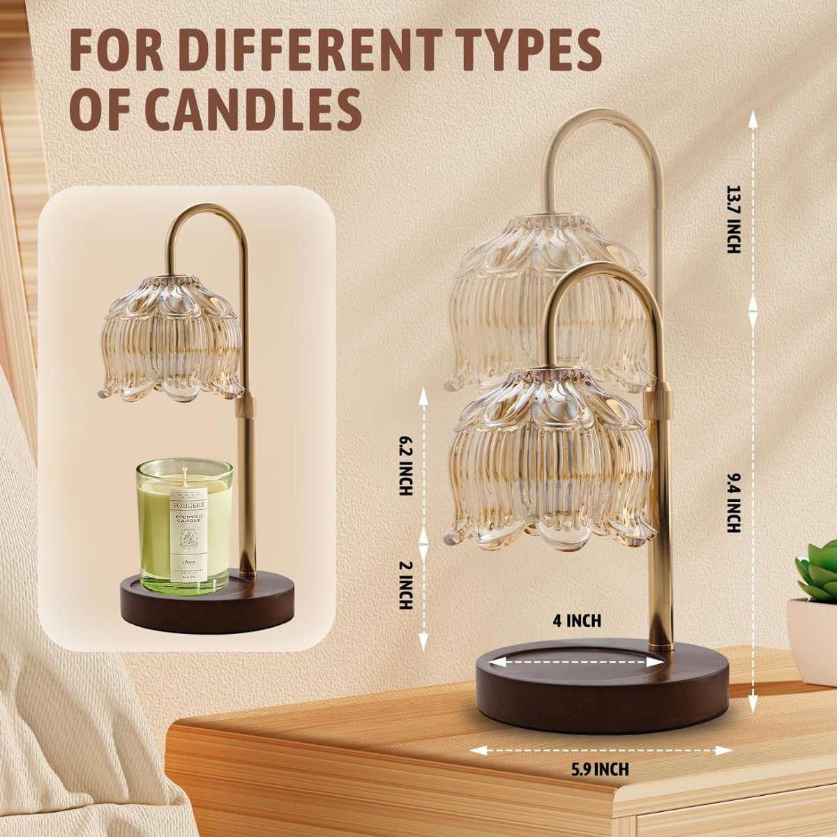 GEEZO scented candle heating lamp