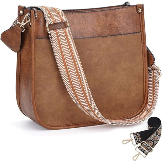 HKCLUF Women's Crossbody Bag Vegan Leather Tote