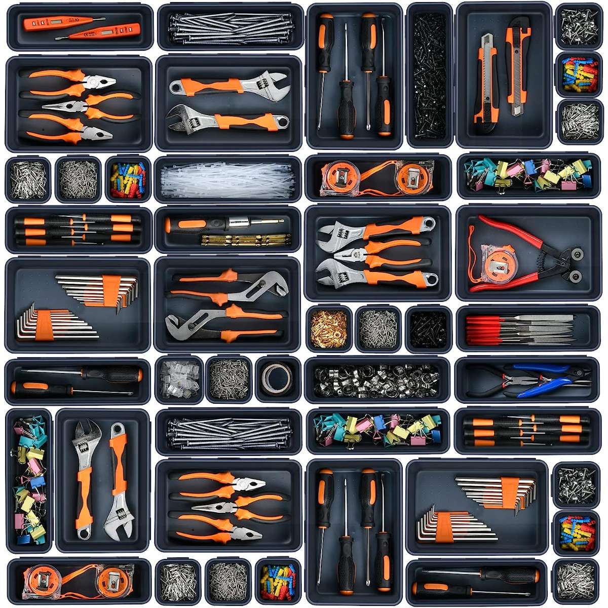 【32PCS】A-LUGEI Toolbox Organizer Tray Separator Set