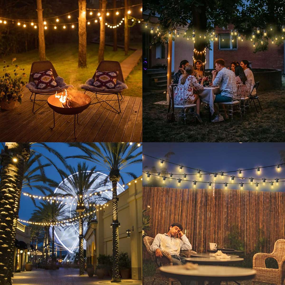 Dott Arts Solar Lights Outdoor 96ft 2-Pack Solar String Lights