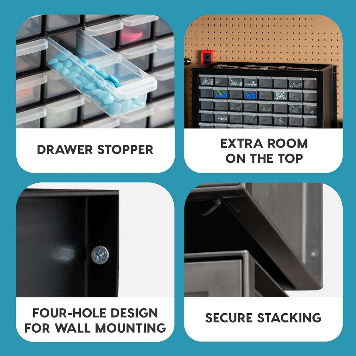 Ellis Usa Screw Storage Box - Black
