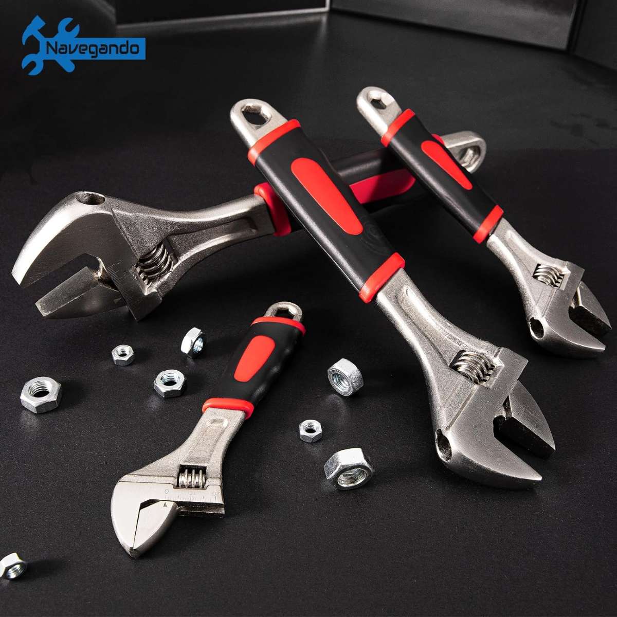 Navegando adjustable wrench, set of 4 wrenches