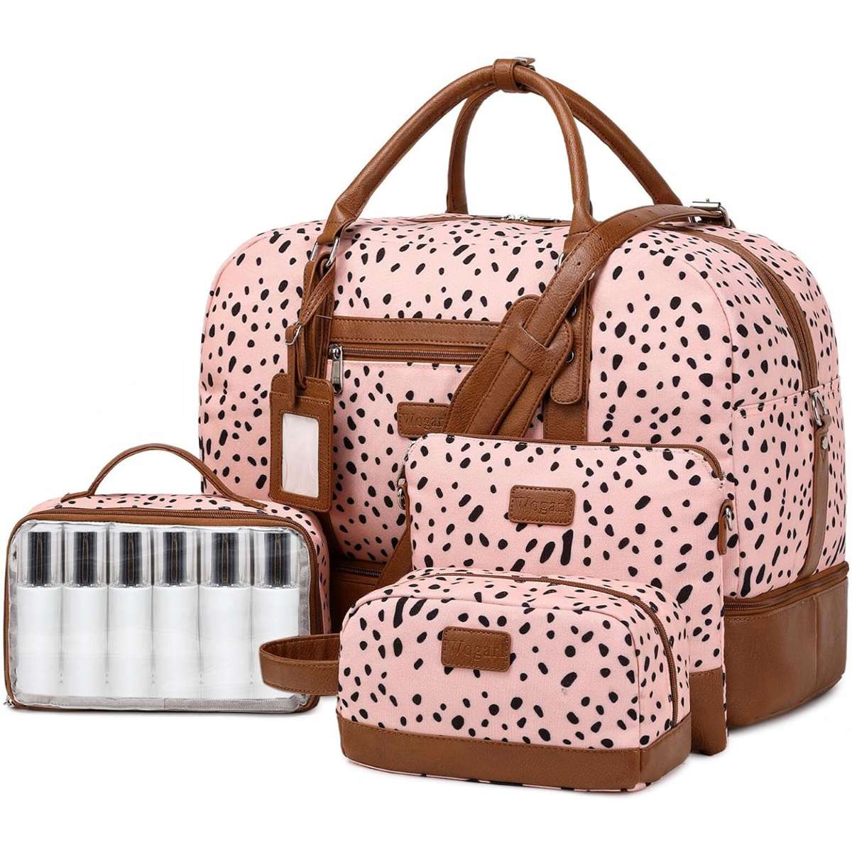 Wogarl 4PCS Women's Weekend Bag Large Bag