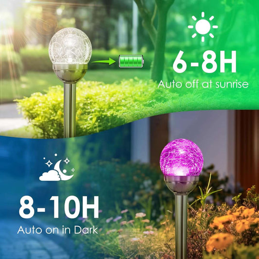 SOLPEX Solar Garden Lights Outdoor, 3-Pack Multicolor Color Change