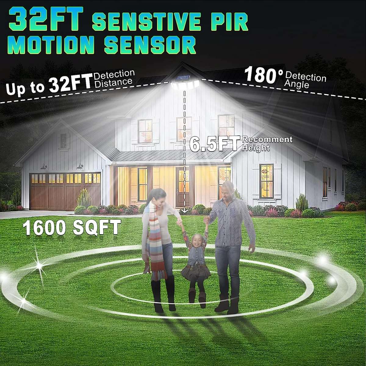 Solar Light Outdoor Waterproof Motion Sensor - Set of 2