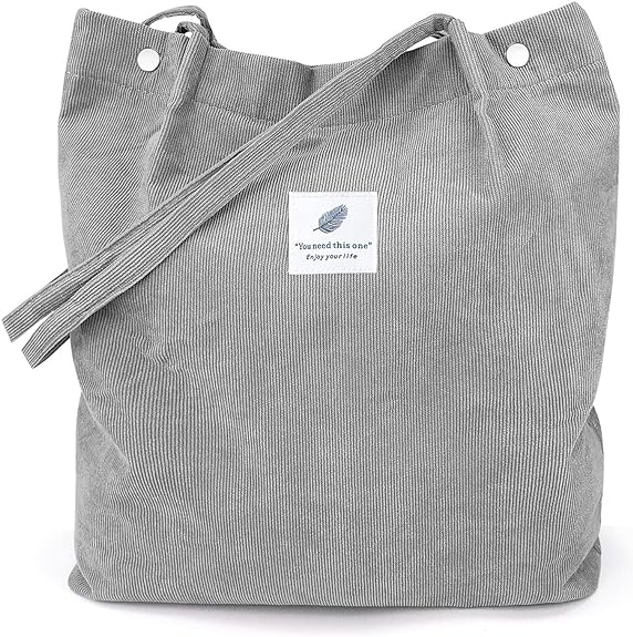 Corduroy women's tote bag
