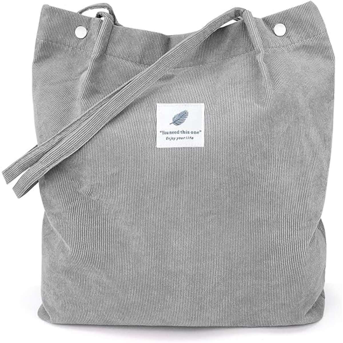 Corduroy women's tote bag