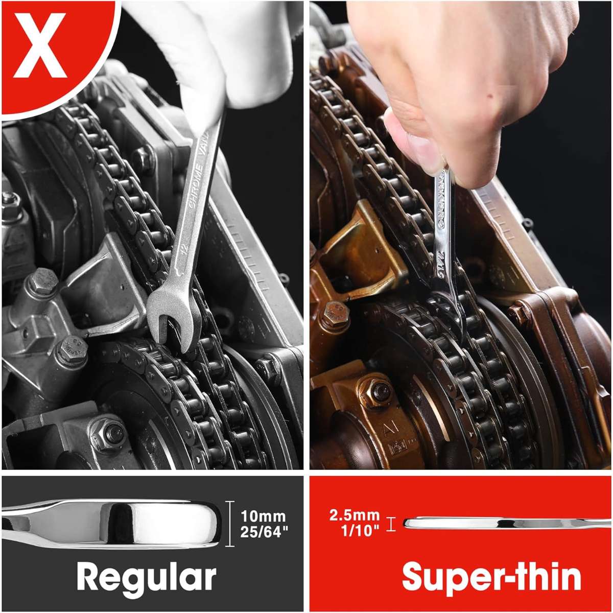 Walker Procet Slim Open End Wrench Roll-Up Kit