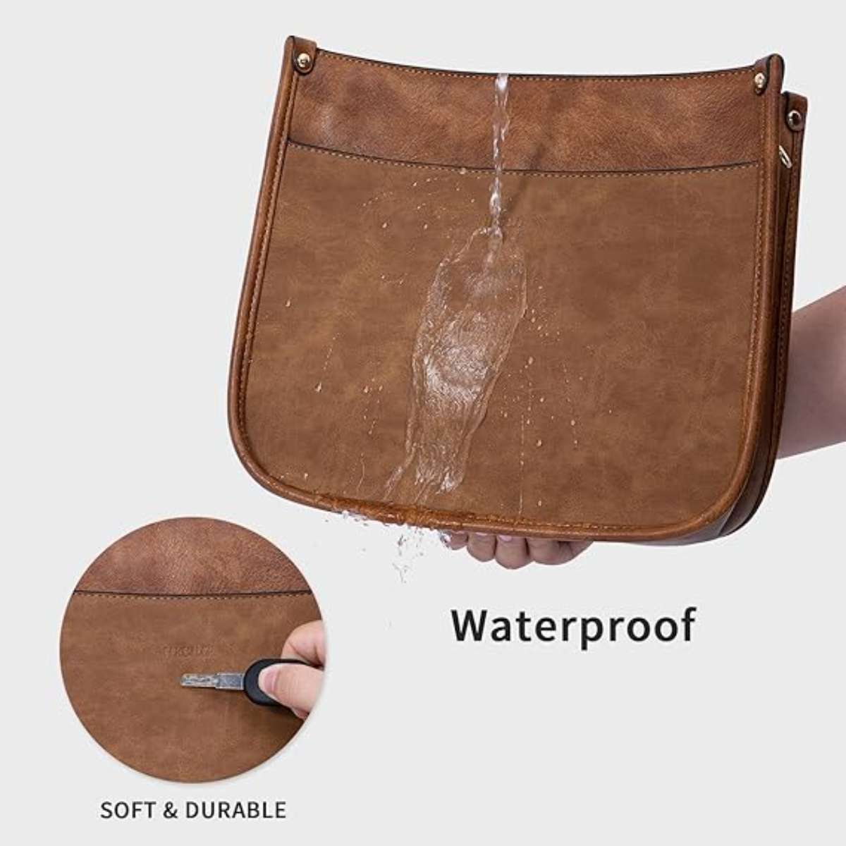 HKCLUF Women's Crossbody Bag Vegan Leather Tote