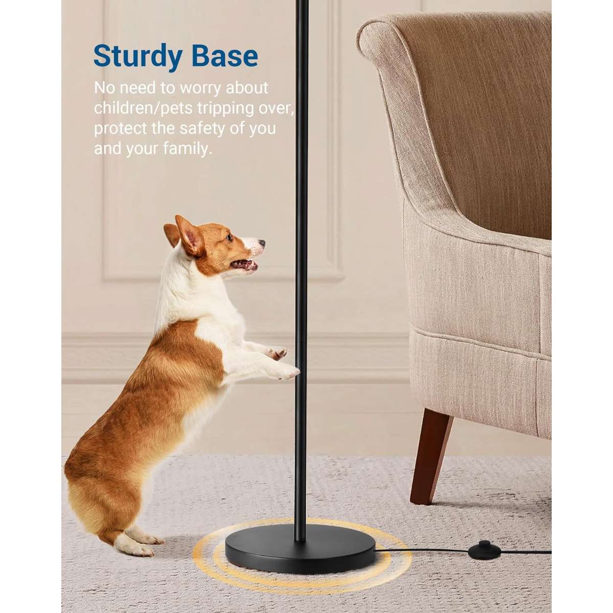 Dwin Wells Black Arched Floor Lamp