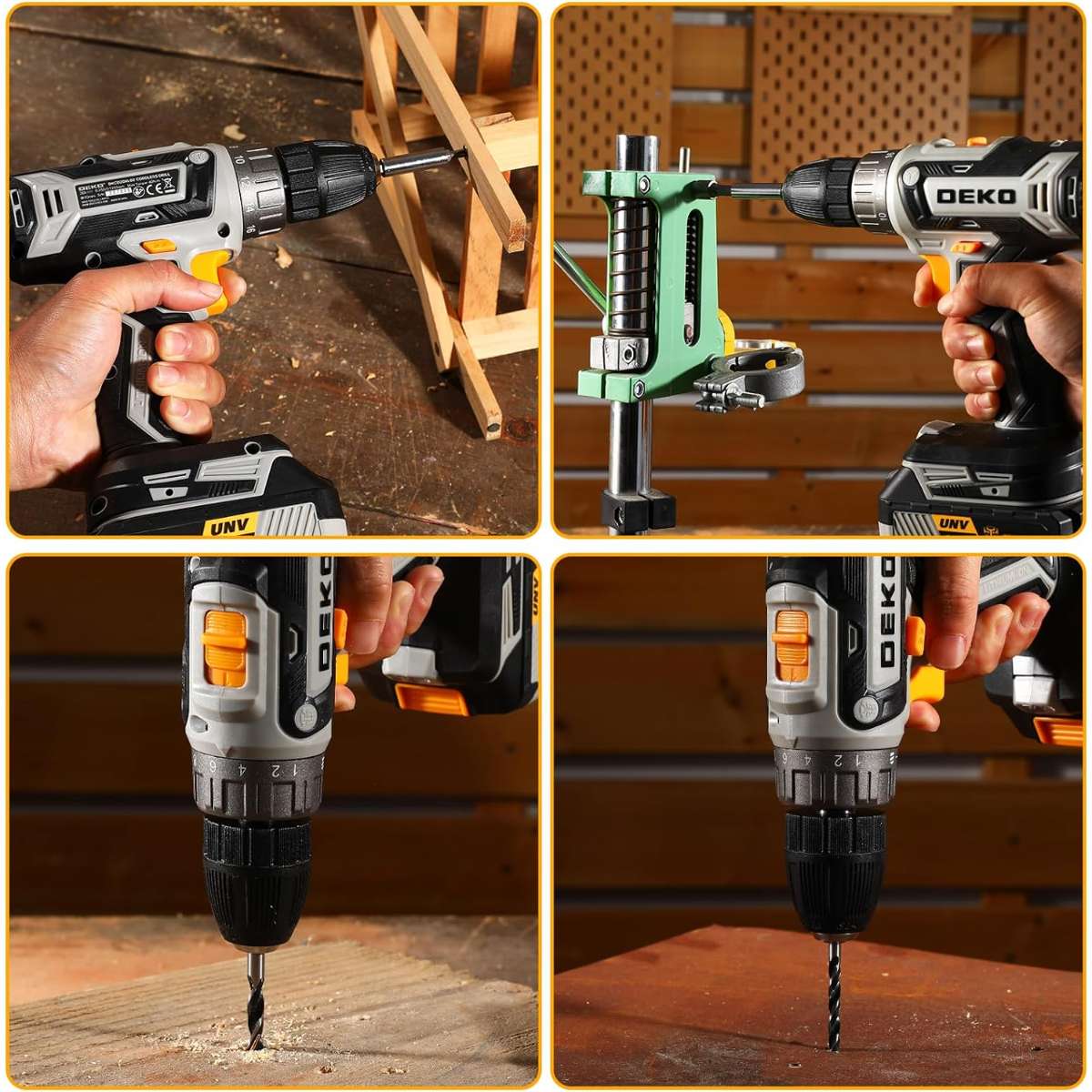 Cordless Drill: DEKO PRO Cordless Drill 20V Drill Kit Tool Drill Cordless Set